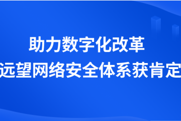 助力數(shù)字化改革  遠(yuǎn)望網(wǎng)絡(luò)安全體系獲肯定